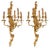 20th Century French Gilded Bronze Ormolu Wall Lights, Set of 2 For Sale