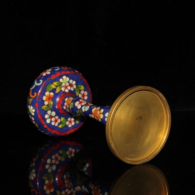 Late 19th Century Cloisonné Enamel Censer With Pierced Lid, 613g For Sale - Image 9 of 9