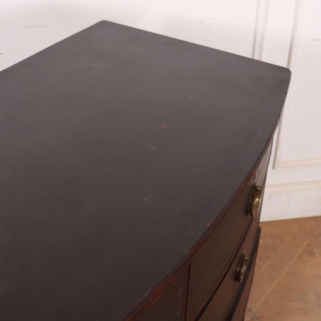 English Painted Bowfront Chest of Drawers For Sale - Image 10 of 11