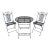 Vintage French Style Wrought Iron Outdoor Dining Bistro 3 Piece Set "B" For Sale