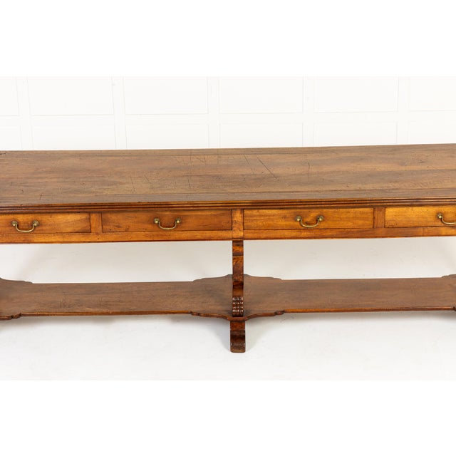 Large 19th Century Italian Walnut Drapers Table For Sale - Image 5 of 15