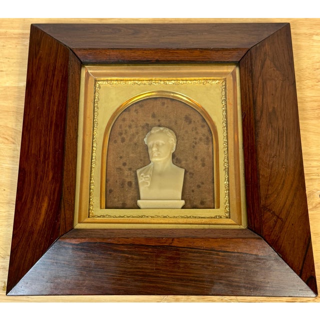Wood Wax Portrait of William Motherwell, Scottish Poet (1797-1835) by John Fillans For Sale - Image 7 of 9