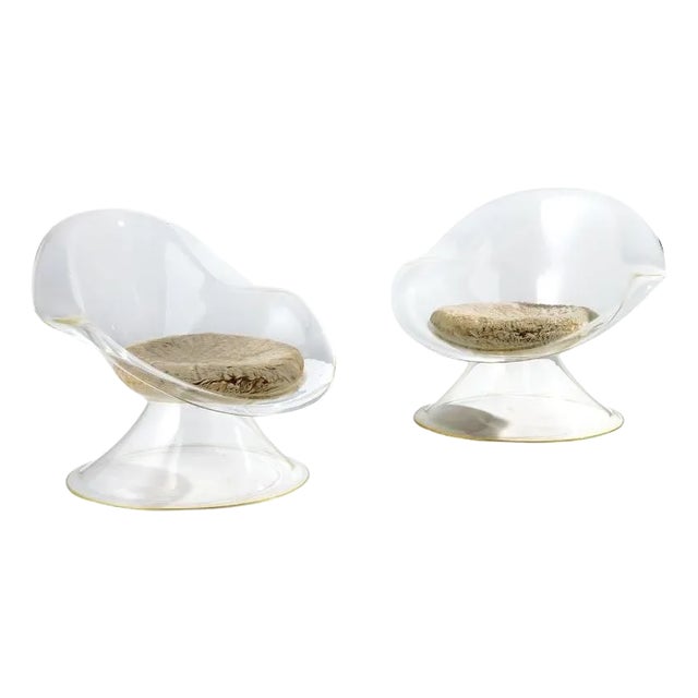 Pair Daffodil Lounge Chairs by Erwin & Estelle Laverne For Sale