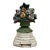 Antique Petite Floral Basket Cast Iron Doorstop For Sale