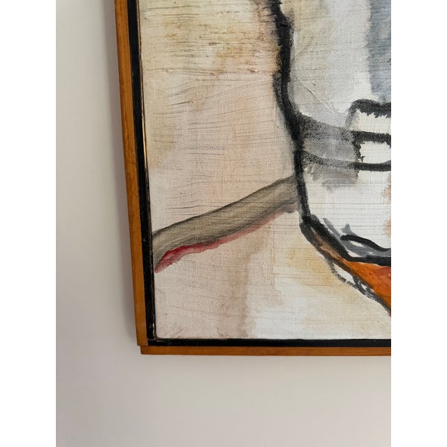 Large Mid-Century Abstract Cubist Still Life Painting in Earth Tones - Unsigned For Sale In New York - Image 6 of 10