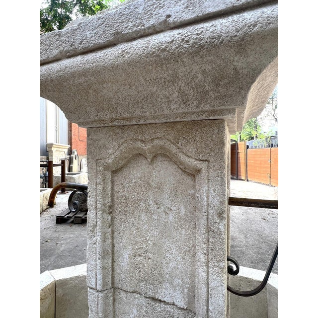 Le Louvre Carved Limestone Center Fountain From the South of France For Sale - Image 11 of 14