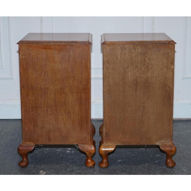 Art Deco Walnut Nightstands Bedside Tables, 1920s, Set of 2 For Sale - Image 18 of 18