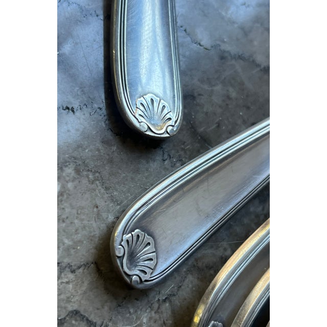 Silver Christofle Forks in Clerment Marot Pattern-Set of 12 For Sale - Image 8 of 9