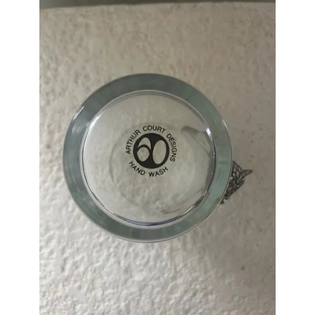 Metal Vintage Arthur Court Old Fashioned Glasses- Set of 4 For Sale - Image 7 of 8