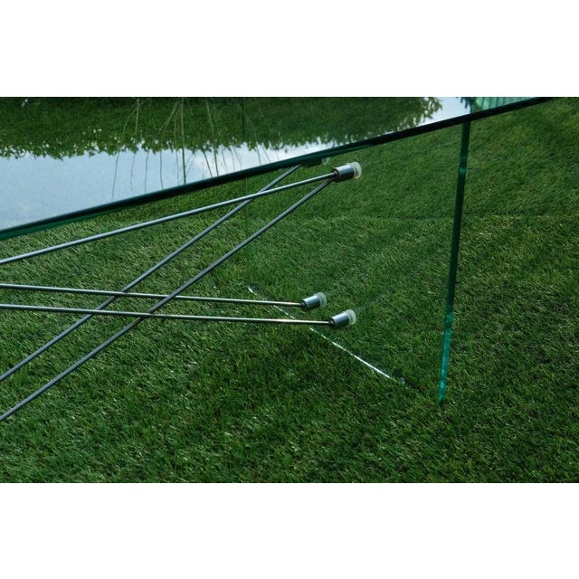 Industrial Crystal Living Room Table from Fontana Arte, 1970 For Sale - Image 3 of 6