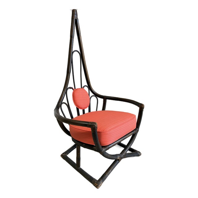Vintage Bamboo Lounge Chair by Henry Olko for Willow and Reed For Sale