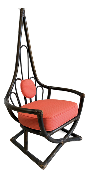 Vintage Bamboo Lounge Chair by Henry Olko for Willow and Reed