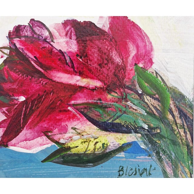 Contemporary Bozena Lesiak, Tulips, Gouache on Paper, 2026 For Sale - Image 3 of 3