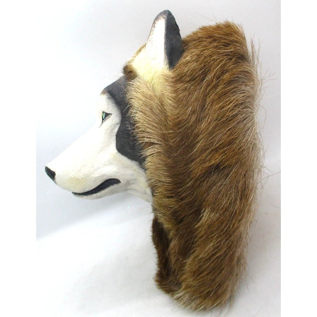 1950s Vintage 1958 Lonnie H. Temple Alaskan Husky Sculpture Hand Made and Painted For Sale - Image 5 of 11