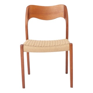 Mid-Century Modern Danish Model 71 Teak Dining Chair by Niels Otto Møller for J.L. Møllers, 1950s For Sale
