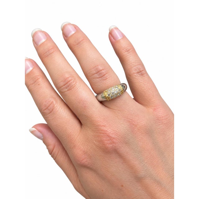 Vintage Van Cleef & Arpels, Diamond "Philippine" Ring, 18k Yellow and White Gold, Size 6.5 For Sale - Image 9 of 9