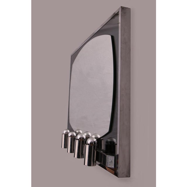 Theater Layout Mirror with Lighting, Netherlands, 1960s For Sale - Image 3 of 14