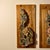 Wood c.1920 Antique Chinese Polychrome Carved Panels – Pair For Sale - Image 7 of 11