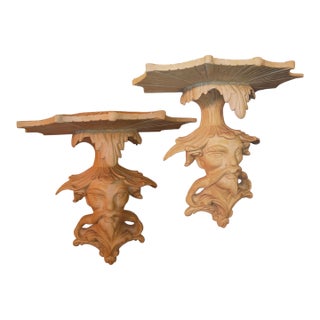 Transform Your Walls Into a Gallery of Classical Artistry With This Striking Pair of Vintage Baroque-Style Architectural Wall Sconces. For Sale