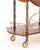 Late 20th Century Italian Burlwood and Marquetry Drop Leaf Bar Cart For Sale - Image 5 of 10