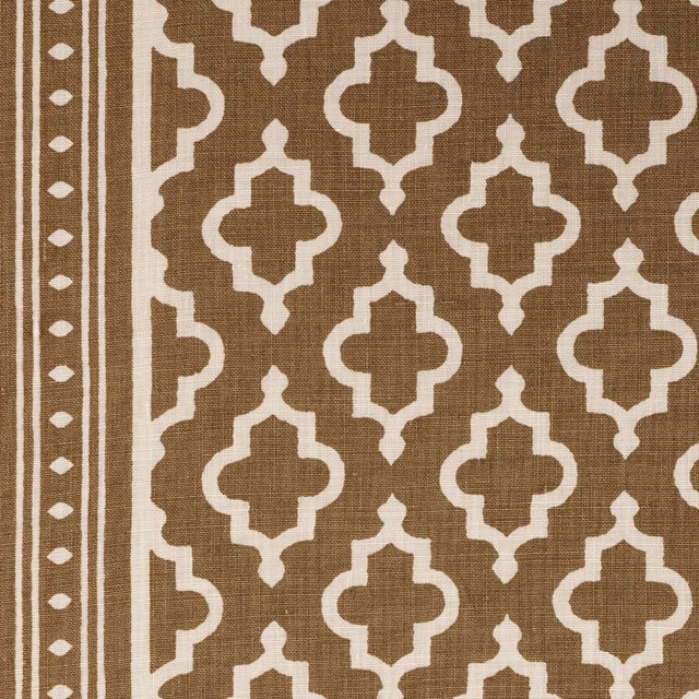SAMPLE - Schumacher x Veere Greeney Jake Fabric In Cinnamon For Sale