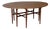 In Style of Henredon Walnut Extendable Oval Drop-Leaf Gateleg Dining Table Mid-Century Modern 1960s For Sale