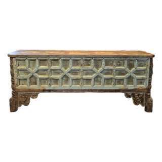 1990s Reclaimed Indian Architectural Console / Sideboard For Sale