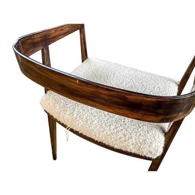 1960s Attributed to Joaquim Tenreiro Rosewood and Cane "U" Chairs - Set of 8 For Sale In Los Angeles - Image 6 of 10