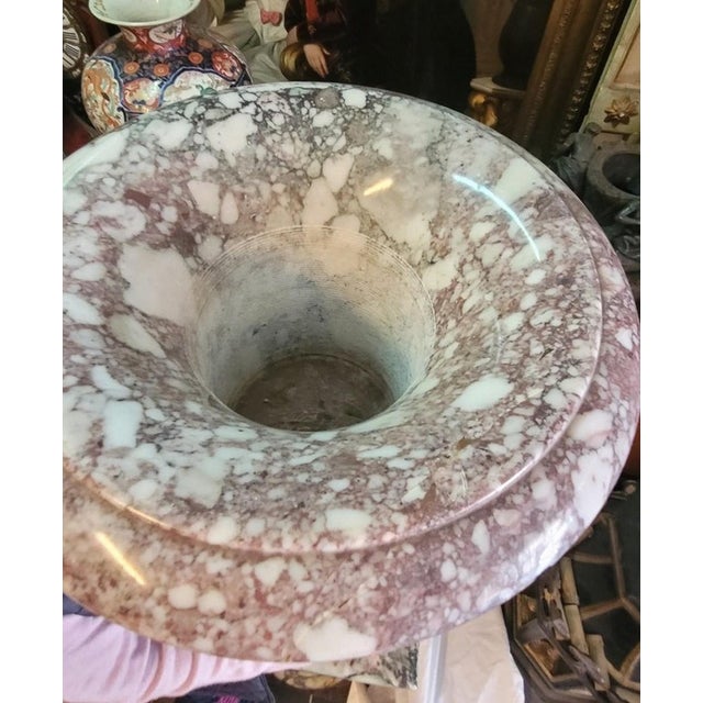 Medici Vase on Marble Column, 1900s For Sale - Image 3 of 18