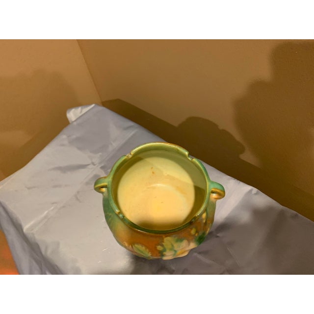 Roseville Pottery White Rose Antique Arts and Craft Pottery from the 1940's, excellent condition. No chips or crazing.