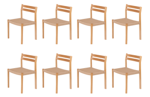 Model 401 Chairs from J.L. Møllers, 1974, Set of 8