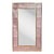 Murano Pink Glass and Brass Mirror For Sale
