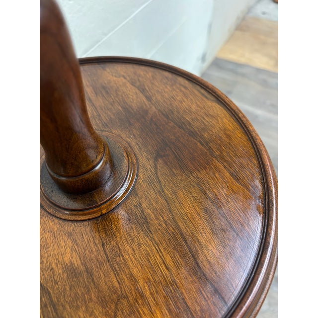 Antique Victorian or George III Walnut Tripod Revolving Display Stand Dumbwaiter For Sale - Image 10 of 10