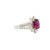Early 21st Century 2.13 Carat No-Heat Ruby Diamond Platinum Halo Ring, Gia Certified, Size 5.75 For Sale - Image 5 of 8