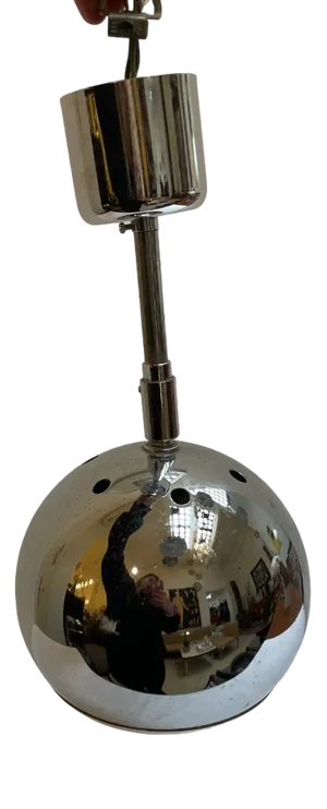 Mid-Century Chrome-Plated Ball Ceiling Lamp, 1970s