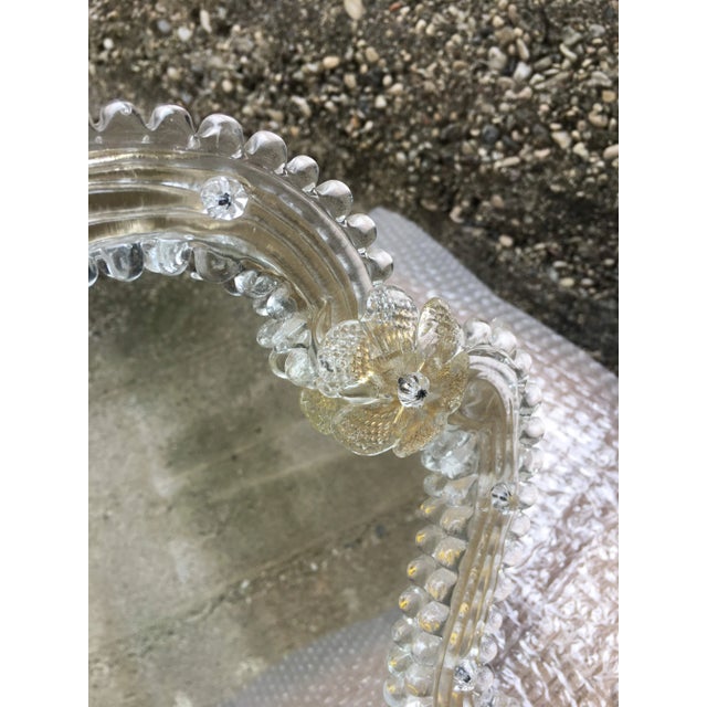 Murano Venetian Murano Glass Table Mirror Frame For Sale - Image 4 of 6