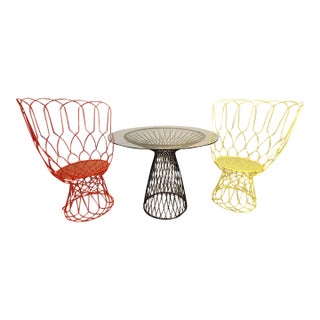 Re-Trouve Arm Chairs and Table by Emu For Sale