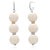 White Coral 0.50 Inch Wide Diamond Rondels 0.45 Carat Gold 2.75 Inch Earrings, Pair For Sale - Image 4 of 6