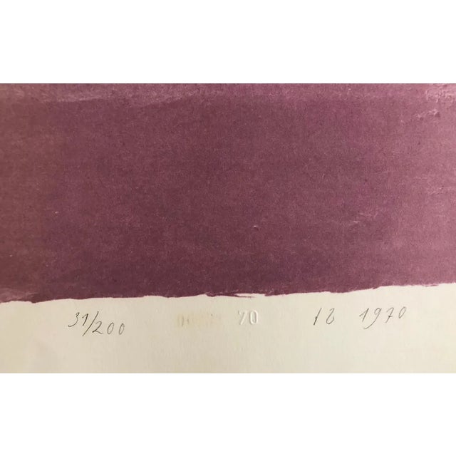 Franz Eggenschwiler Switzerland Babylon Original Offset Print, 1970 Hand signed in Pencil & Numbered 31/200 Extracted from...