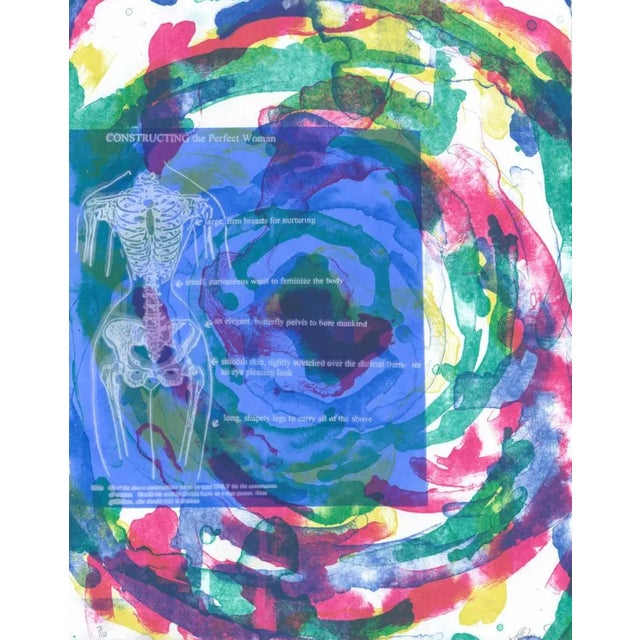 Contemporary 1990s Constructing the Perfect Woman Mixed Media Print For Sale - Image 3 of 3