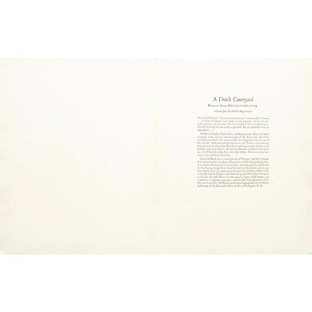 1950s After Pieter De Hooch, "A Dutch Courtyard" Full-Color Print For Sale In Dallas - Image 6 of 10