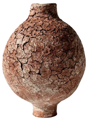 No 10 Terracotta Moon Jar by Elena Vasilantonaki