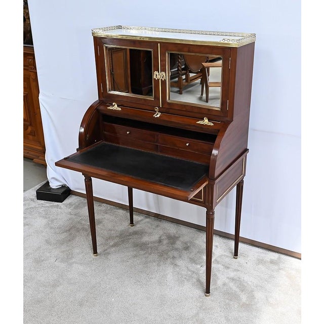 Small Louis XVI Cylinder Secretary For Sale - Image 5 of 18