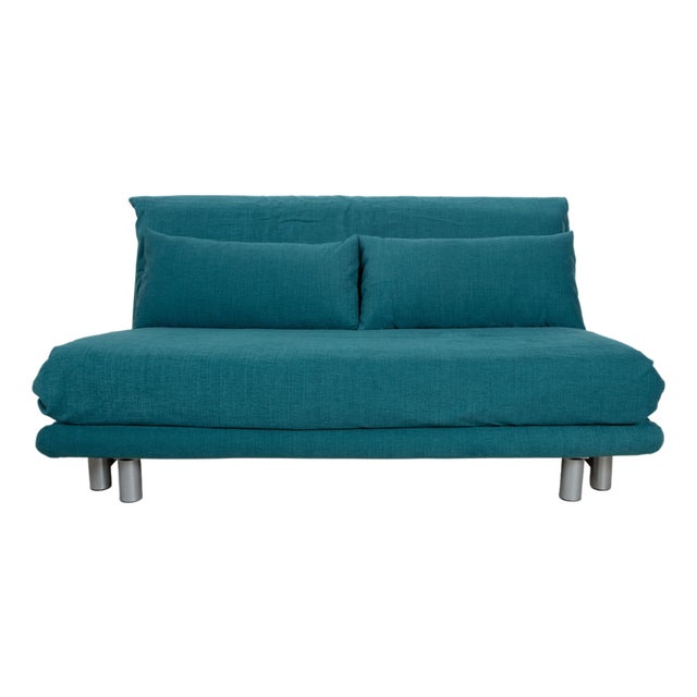 Turquoise Blue Fabric Multy Three-Seater Sofa with Manual Sleeper Function from Ligne Roset For Sale