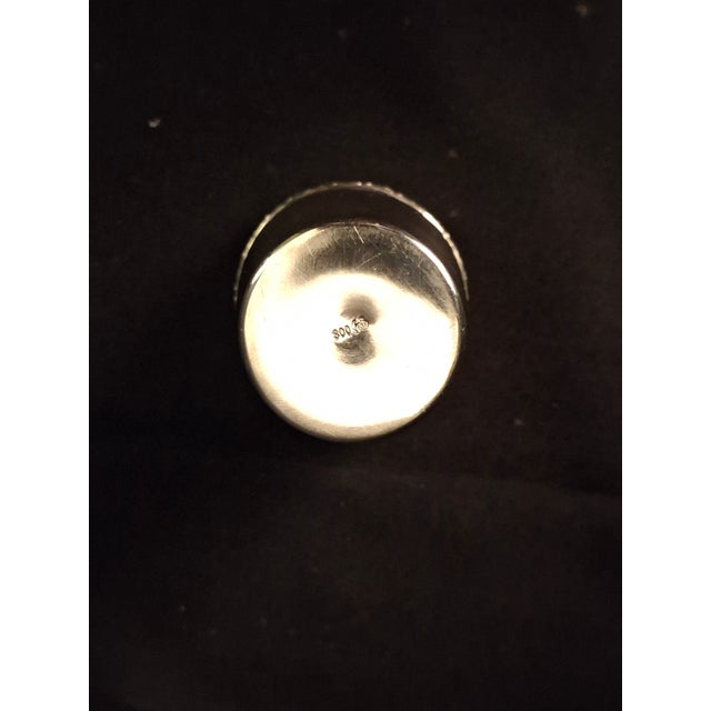 Vintage German 800 Silver Kiddush Cup Shot Glass Gold Wash Interior Gottlieb Kurz For Sale - Image 11 of 13