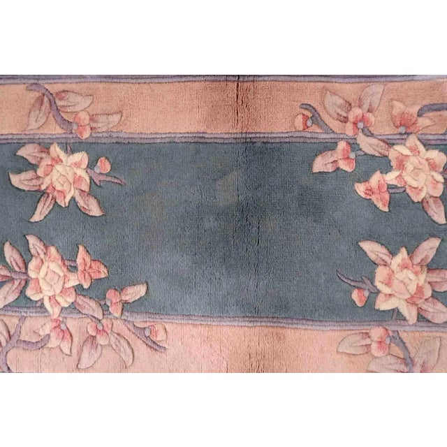 1970s Handmade Vintage Art Deco Chinese Rug 2' X 3.9' For Sale In New York - Image 6 of 10