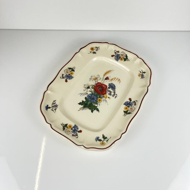 1960s 20th Century Rectangular Dish Agreste from Sarreguemines, 1940s For Sale - Image 5 of 10