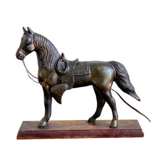 Vintage Mid-Century Western Horse Tv Lamp With Jeweled Saddle Accent, Circa 1950s–1960s For Sale