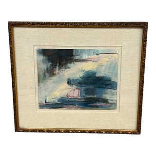 Nancy Willis Berlin Signed Pastel/Oil on Paper, Circa 1985 For Sale