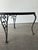 Black Black Wrought Iron Rose Patio Coffee Table With Round Glass Top by Woodard, Mid-20th Century For Sale - Image 8 of 14